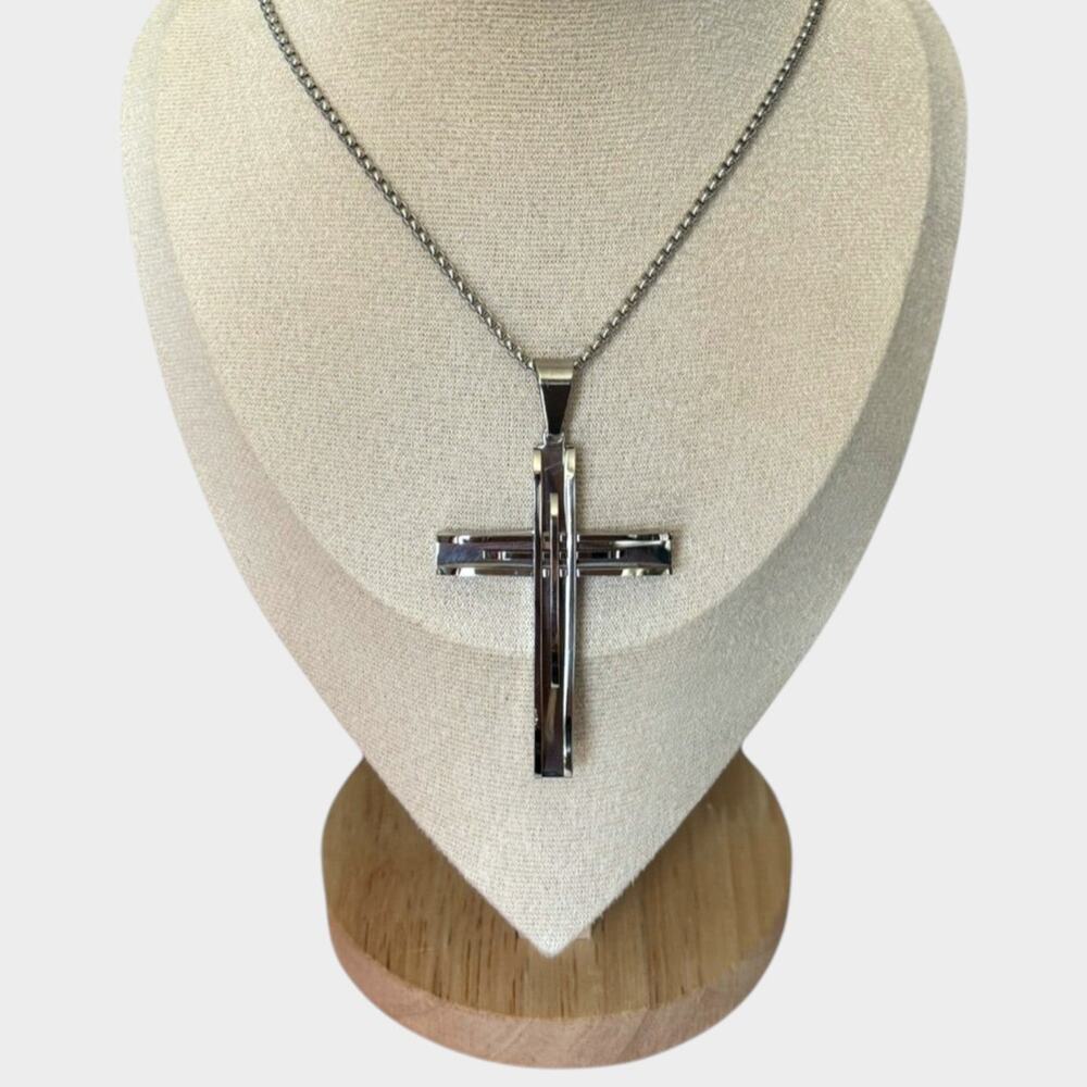Men Stainless Steel Cross Pendant